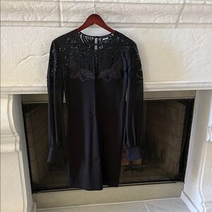 Black Long-Sleeve Lace Dress by Just Cavalli